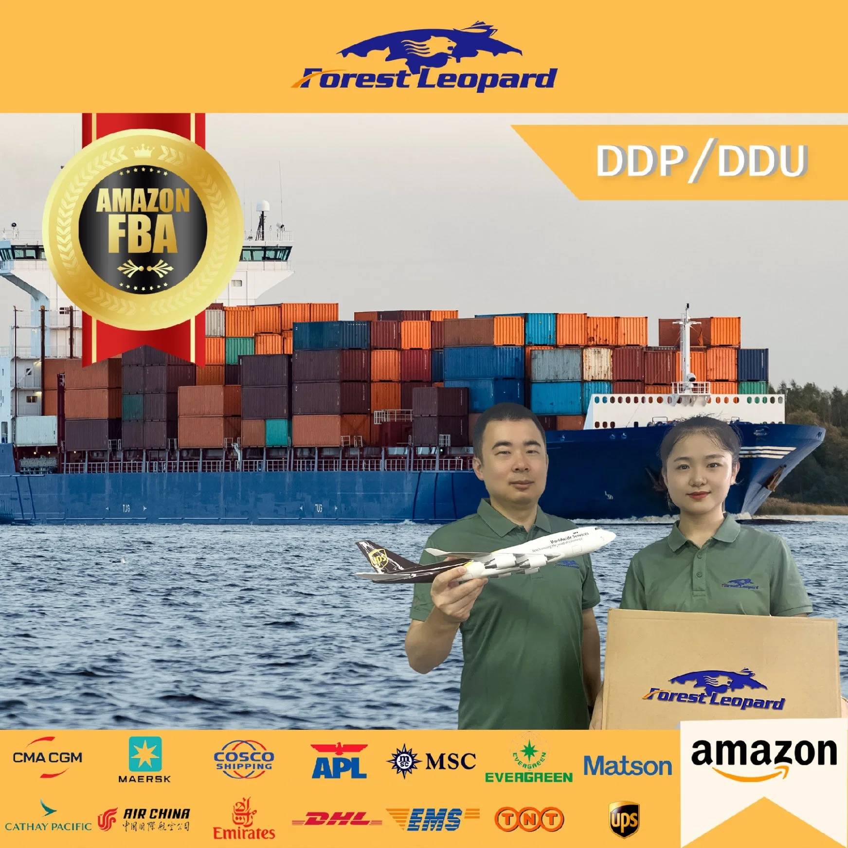 Envio por Agente do Mar da China Shenzhen Guangzhou para a Itália Reino Unido Alemanha Amazon FBA Warehouse