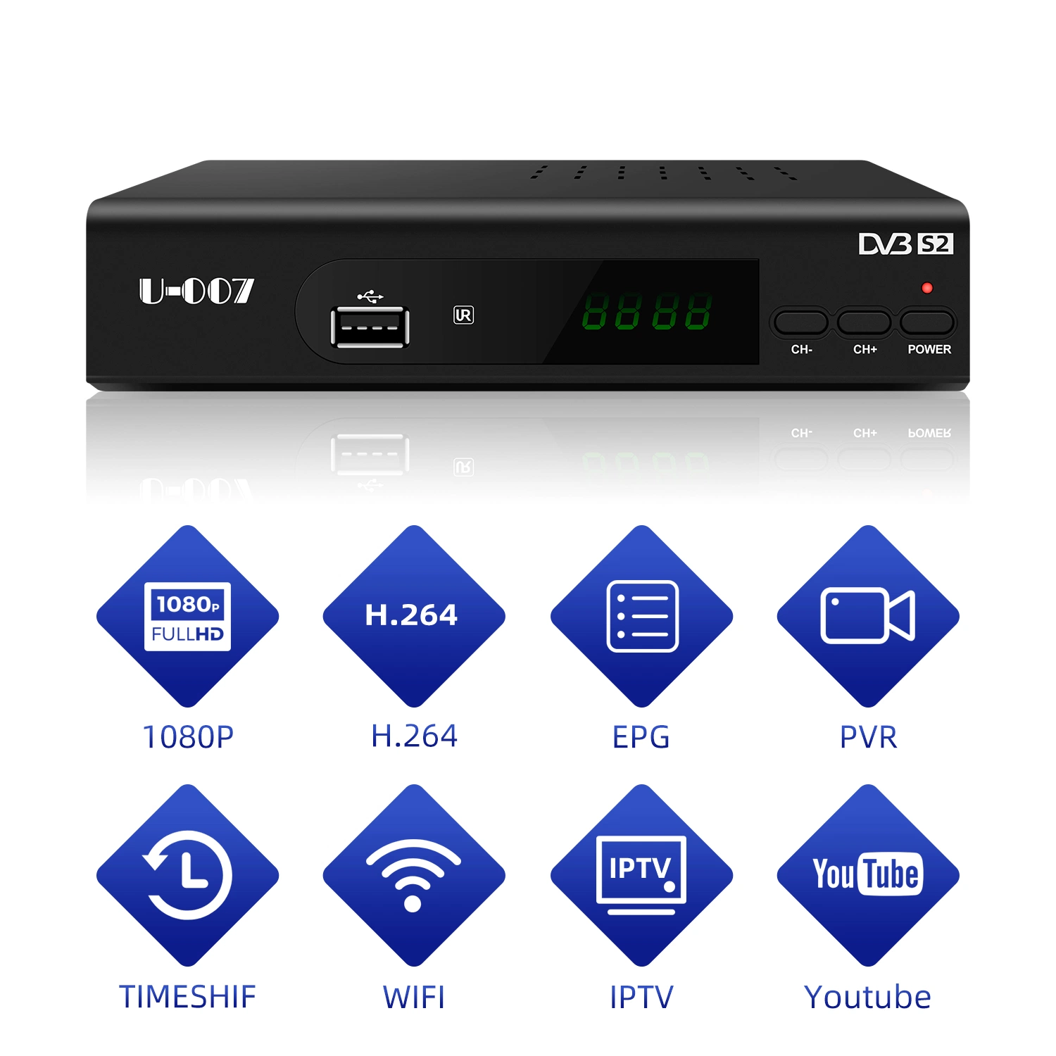 2020 Hot Sale Full HD Satellite Receiver HD DVB-S2