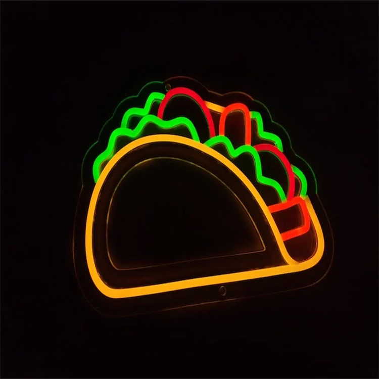 Glodmore2 decoração personalizada parede Tacos LED Bar Open Sign LED Sinal de luzes néon sinal do visor elétrico