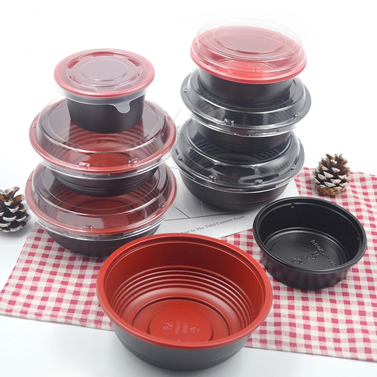 Japanese Red and Black Sealing Packing Bowl