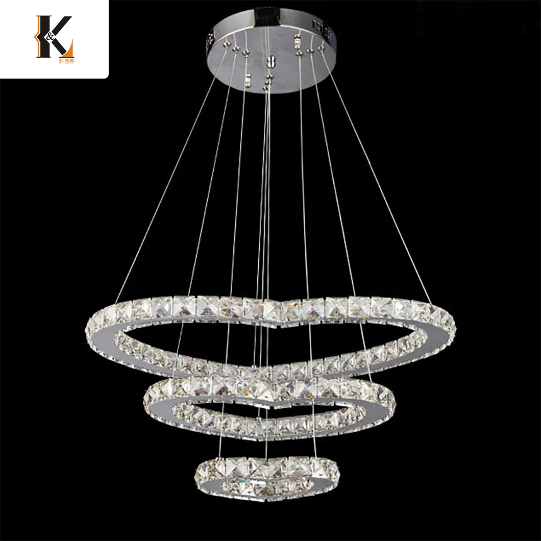 Konig Lighting China White Drum Crystal Chandelier Factory Professional Living Cocina lámpara de cristal LED de lujo estilo europeo Chandelier de cristal