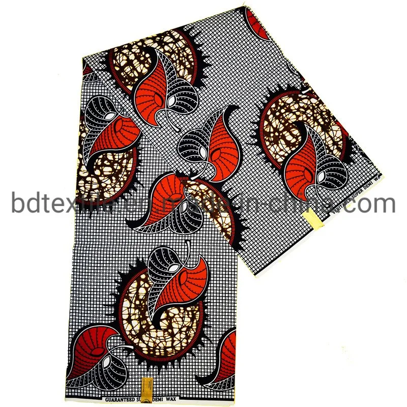 Holland Ankara African Wax Prints Fabric 100%Polyester Material with Embossing