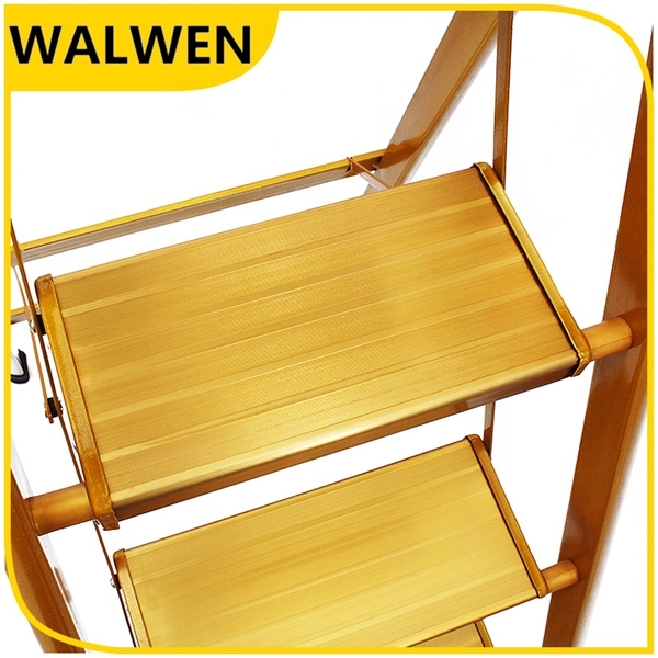 Plastic-Sprayed 3 Wide Step Folding Attic Ladder