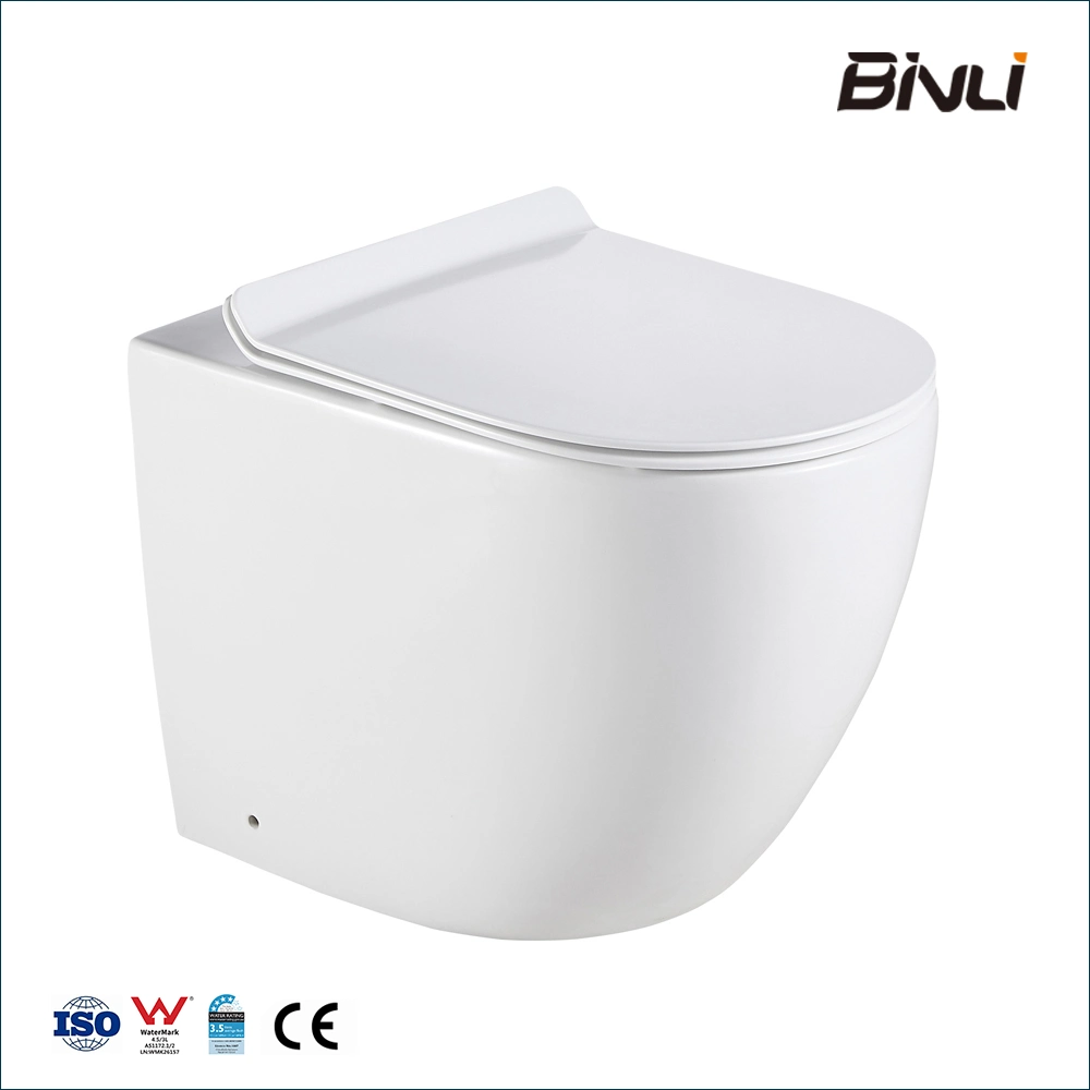 Ceramic Toilet Bowl Australia Watermark Washdown Wc Rimless Bathroom Ware Waterless Bl-102n-Fst