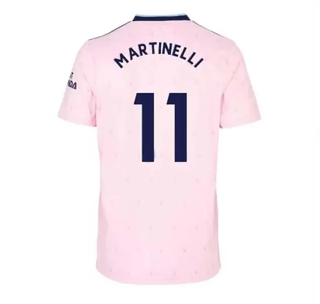 22 23 Camisas de futebol Smith Rowe Saka Fãs Jogador Martinelli Tierney 2022 2023 Camisa de futebol Homens Crianças Conjuntos de uniformes