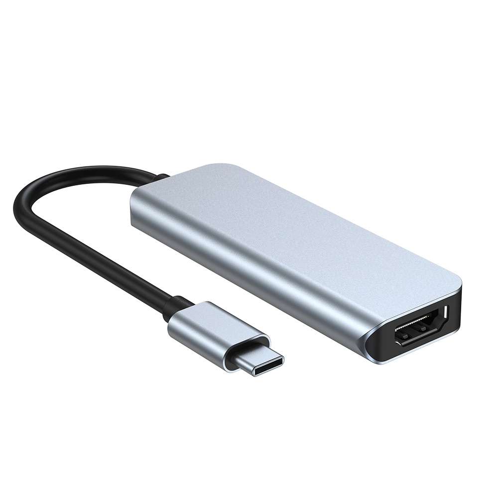 4-Zoll-Hub 1 Typ-C mit HDMI-Ladefunktion USB3,0