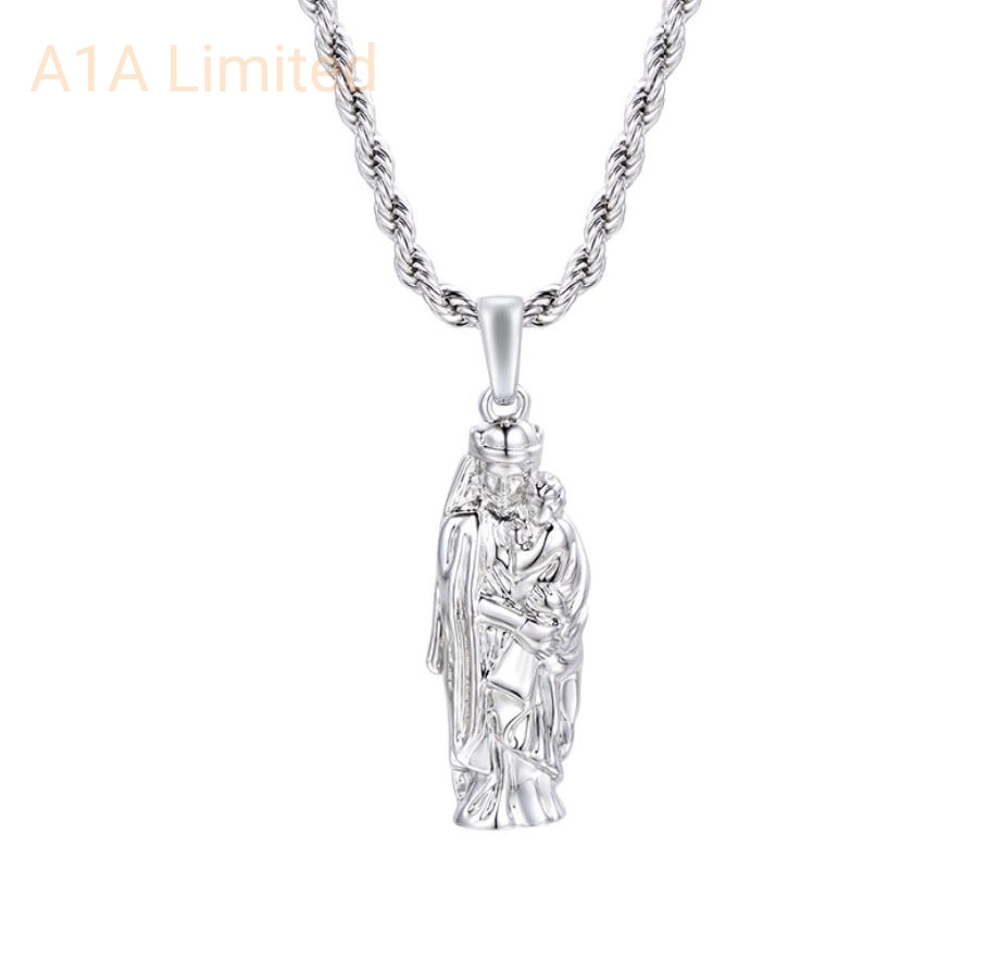 Sterlingsilber oder Messing-Schmucksachen Madonna Anhänger des Hip Hop-Charme-Zoll-925 für Männer Wholesale Schmucksachen