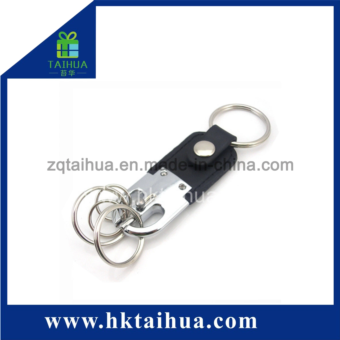 Hot Custom Leather Keychain with Metal (TH-05064)