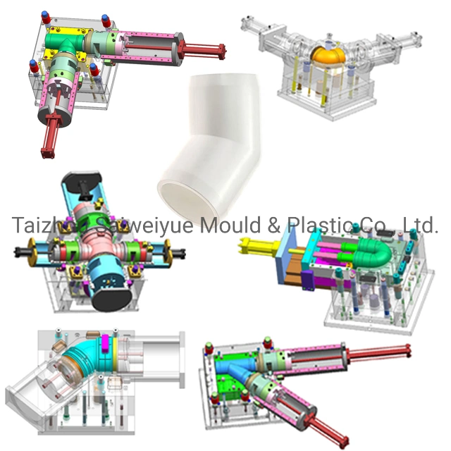 Conexão de PVC Molde 45 Conector de cotovelo Molding tubo plástico de Moldes de Injecção