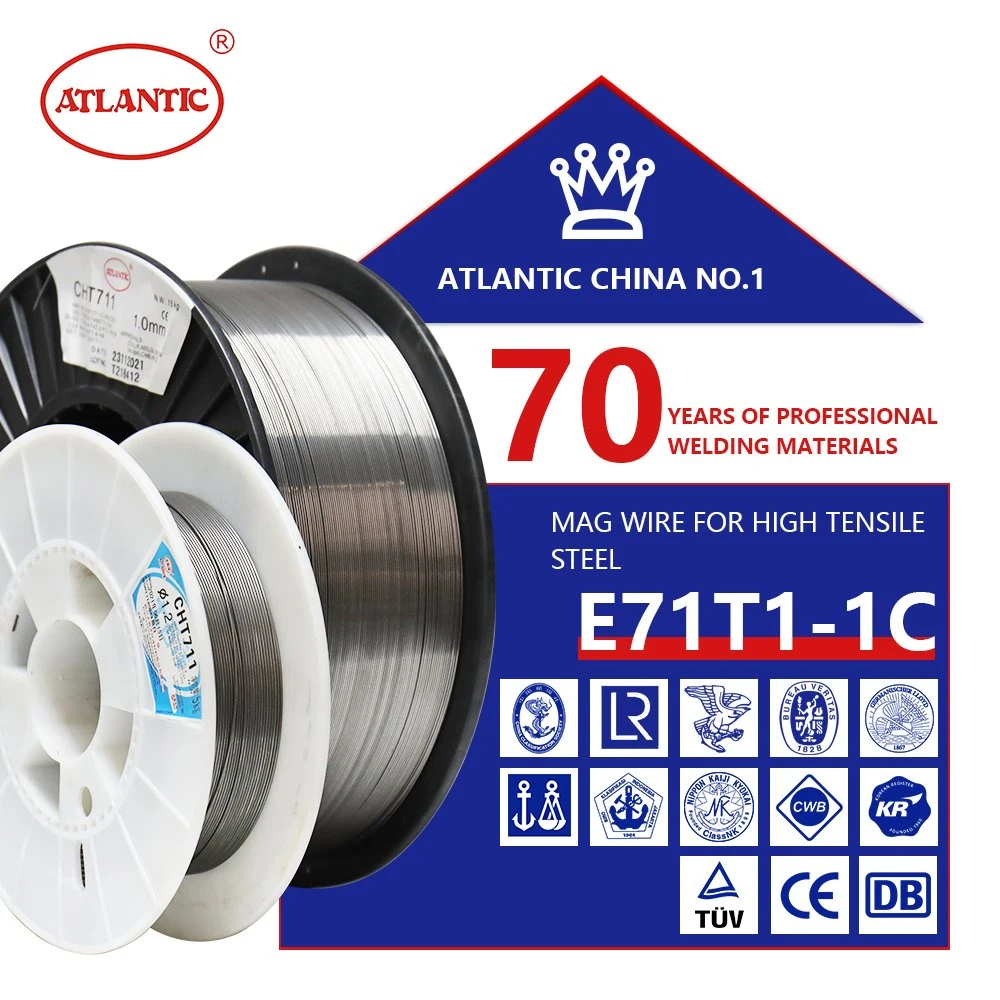 Atlantic Factory Price Ordinary Welding Wire Production Line Cht711m E71t1-M21A0 Flux Cored Welding Wire 1.0mm