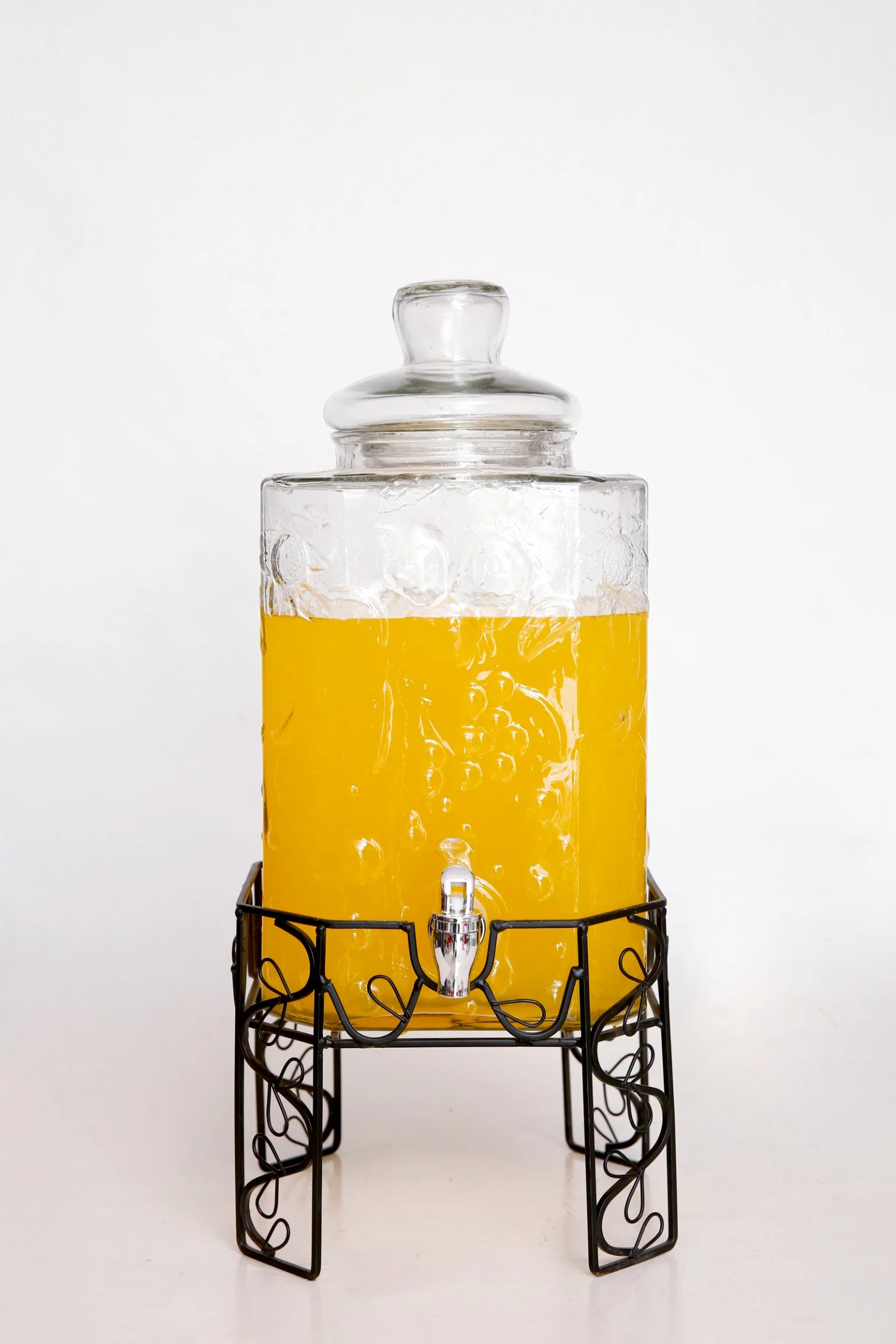 High Quality Transparent Juice Beverage Glass Jar Dispenser