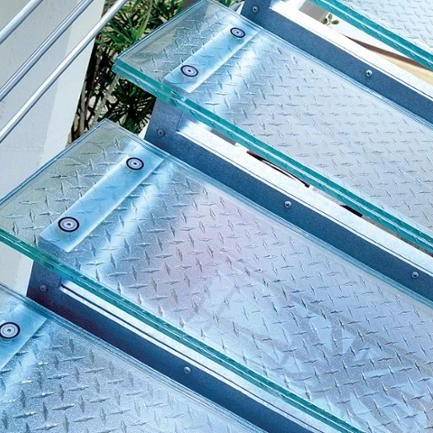 Glass Stairs 18.04-27.04mm Tempered Laminated Safety Glass Panel for Stairs High quality/High cost performance  Glass Stairs