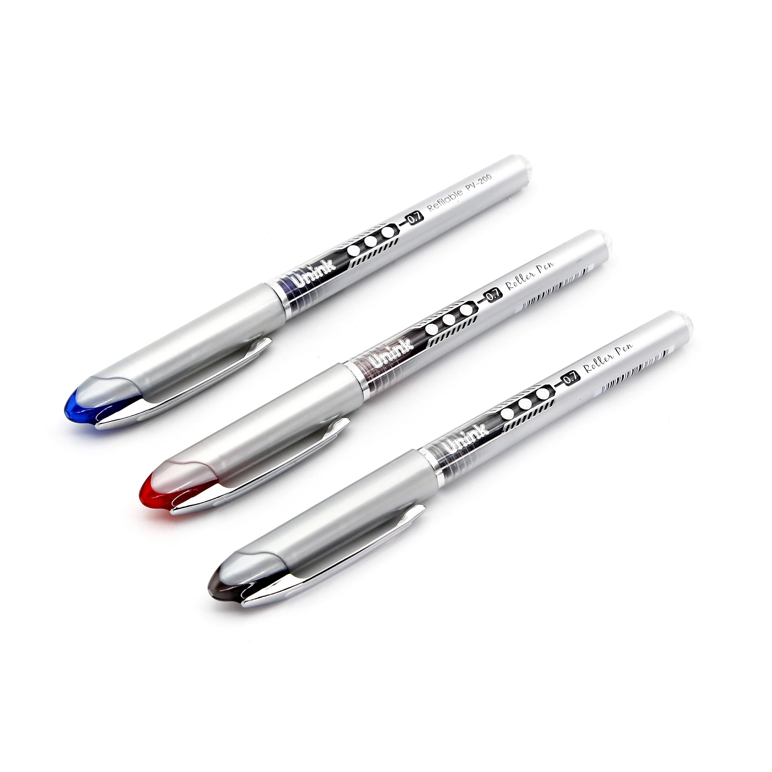 School Supplies Snowhite Pen Stick Roller Ball Pens Liquid Ink, Bold Point, Black Ink, 12CT Box