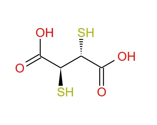 DMSA Sucimer cas 304-55-2 Méso-2, acide 3-dimercaptosuccinique chimique pharmaceutique avec 100% de clairance libre sur mesure