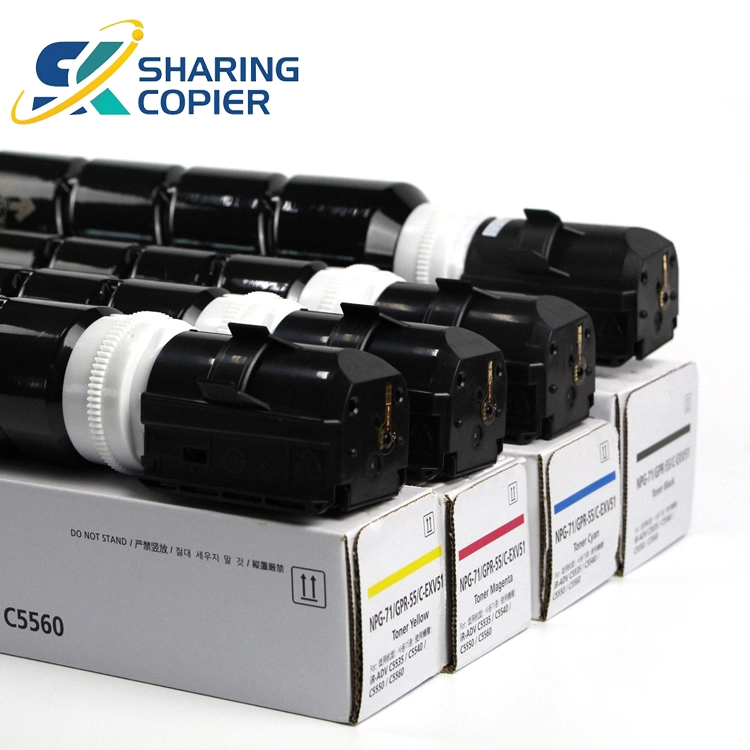 Toner a cores G71 NPG-71 GPR-55 C-Exv51 compatível para Canon IR C5535 5540 5550 5560