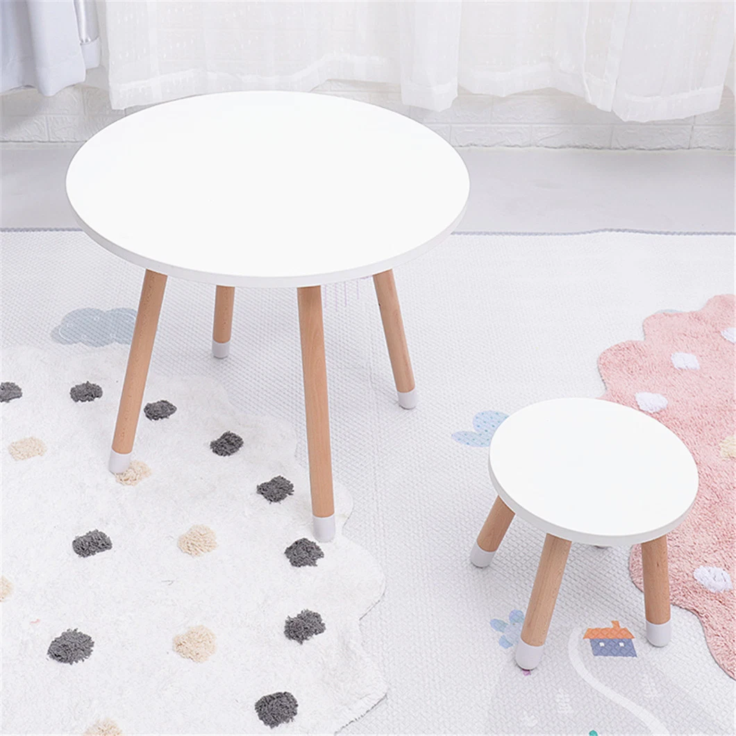 Factory Supply Modern Children Wooden Round Table and Chair Kids Furniture Set