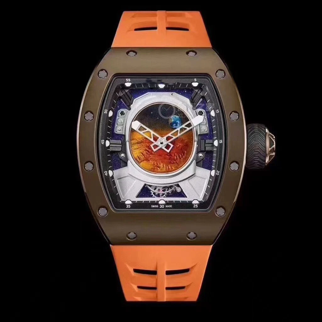Guangzhou Replica Table Watch, RM52-05 Men's Automatic Mechanical Movement Swiss Tourbillon Fashion Business Watch Waterproof Watch