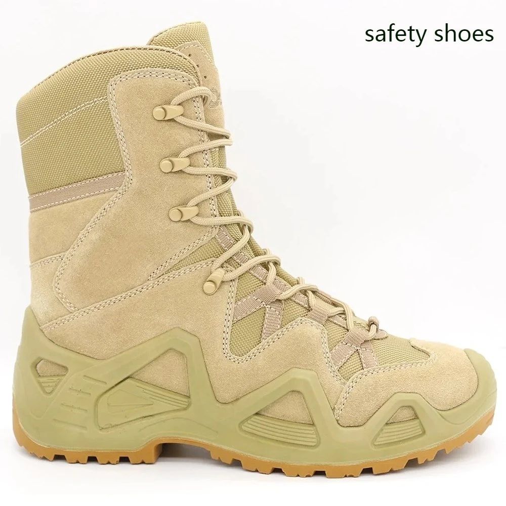 Men's Combat Tactical Boots Hiking Ankle Climbing Desert Safety Work Shoes Outdoor EVA Cotton Fabric Winter Shoes Ls-54