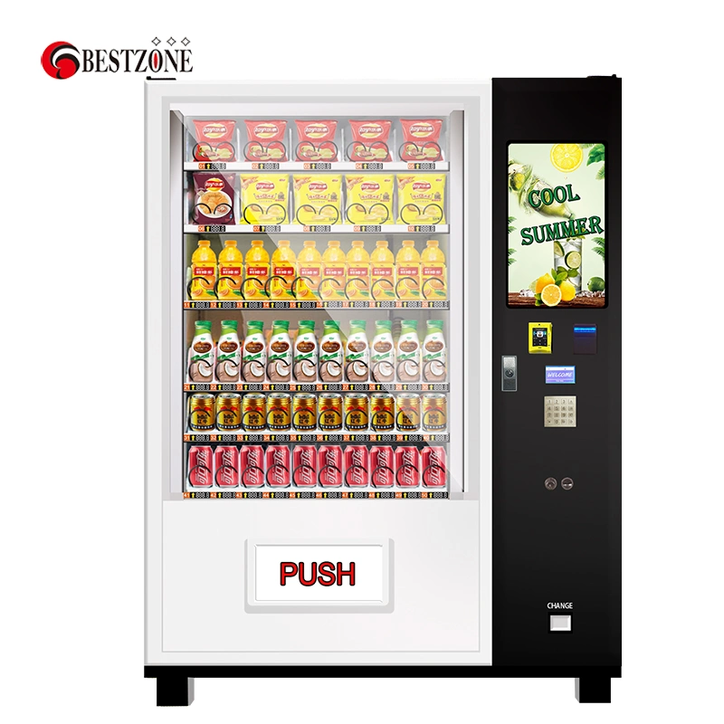 Big Cashless Qr Code Payment Vending Machine for Food and Drinks