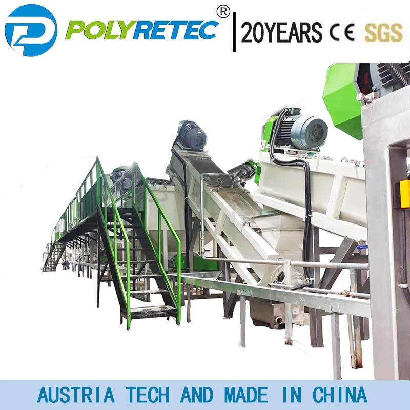 Waste PP/PE/LDPE Plastic Agricultural Greenhouse Film Crushing Washing Recycling System with CE Certificate