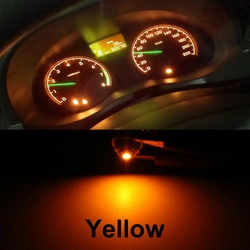 T3 T4.2 T4.7 3SMD 3030 LED Bulb Car Board Instrument Panel Lamp Dashboard Warming Light Indicator Wedge Light 12V Yellow