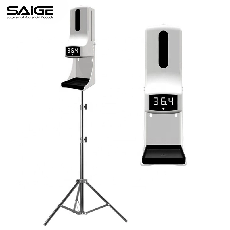 Saige 1000ml K9 Pro el termómetro de desinfección de la mano de jabón dispensador de sensor