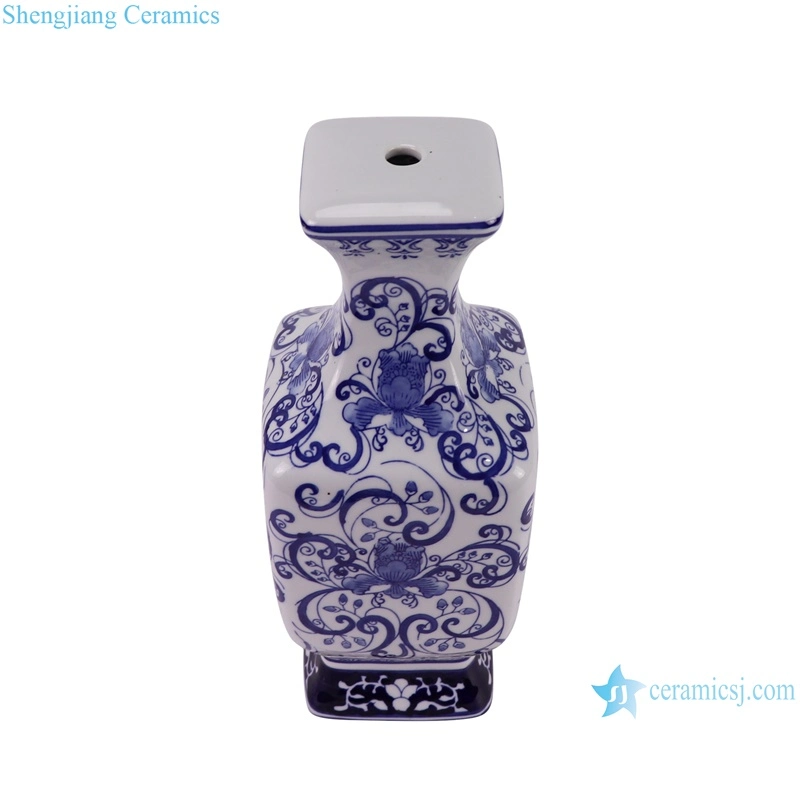 Ds-Rypu48 Blue and White Flower Pattern Ceramic Body for Table Lamp