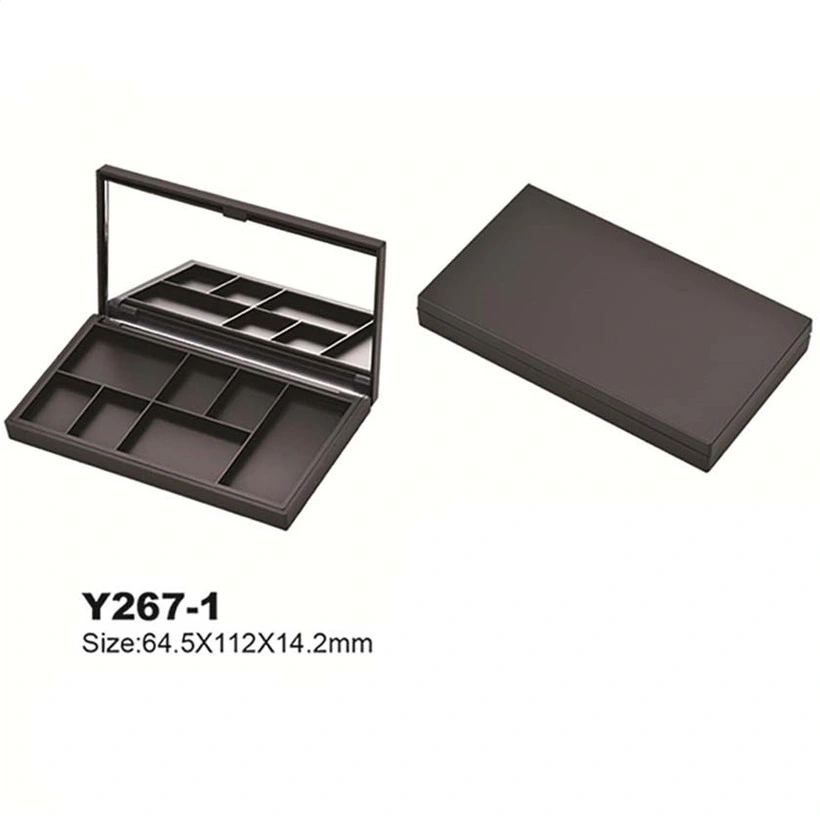 Unique Shape 1 Color Magnet Plastic Eye Shadow Palette Case Compact Box Cosmetic Packaging Y267-1