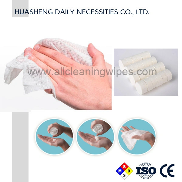 100% Rayon Disposable Compressed Magic Coin Mini Napkin