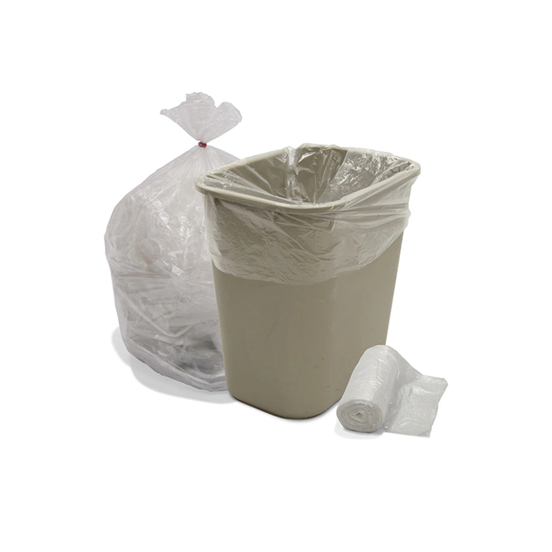 13galllon HDPE claro de la camisa del cubo de basura el rollo con el chaleco tipo palanca para Office Home