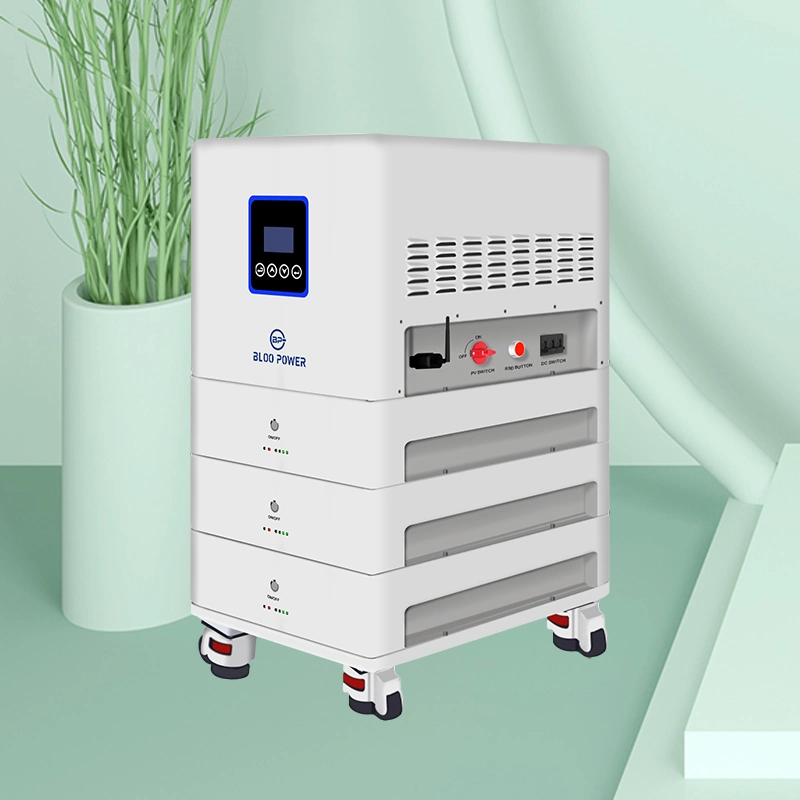 Bloopower 15kwh 20 kW 20kw 20 kWh Li-Ion-Boden Stand Typ für Inverter 5,12kwh elektrische BMS Ladegeräte Haus Versorgung Zu Hause auf Netz Solar Energy System