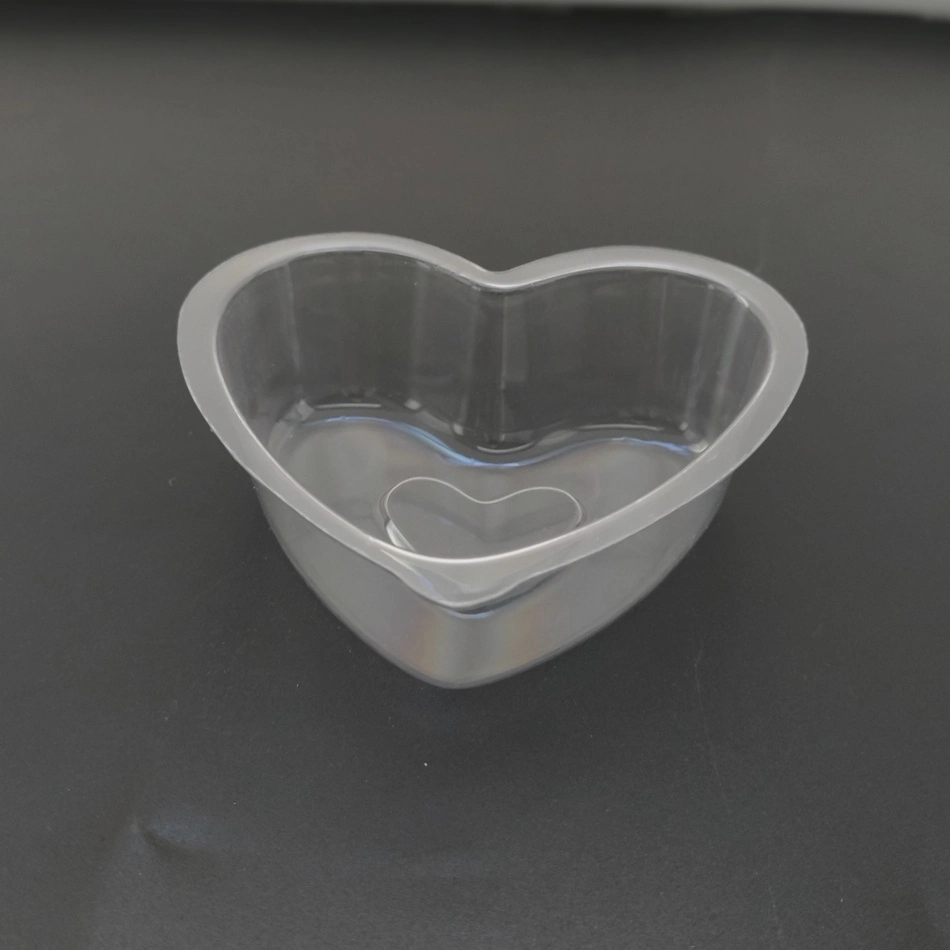 Forme de coeur chaud le conditionnement sous blister en plastique d'étanchéité de boîte de dialogue personnalisée