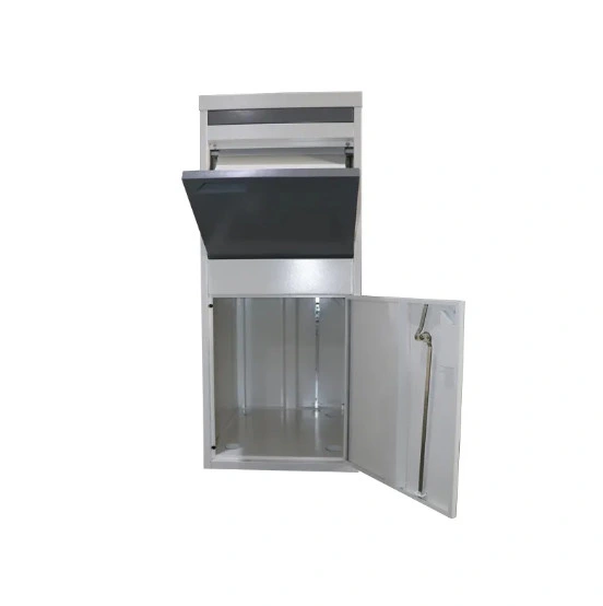 Storage Receiver Courier Outdoor Custom Apartment in Wall Private Galvanized Steel White Drop Delivery Parcel Box