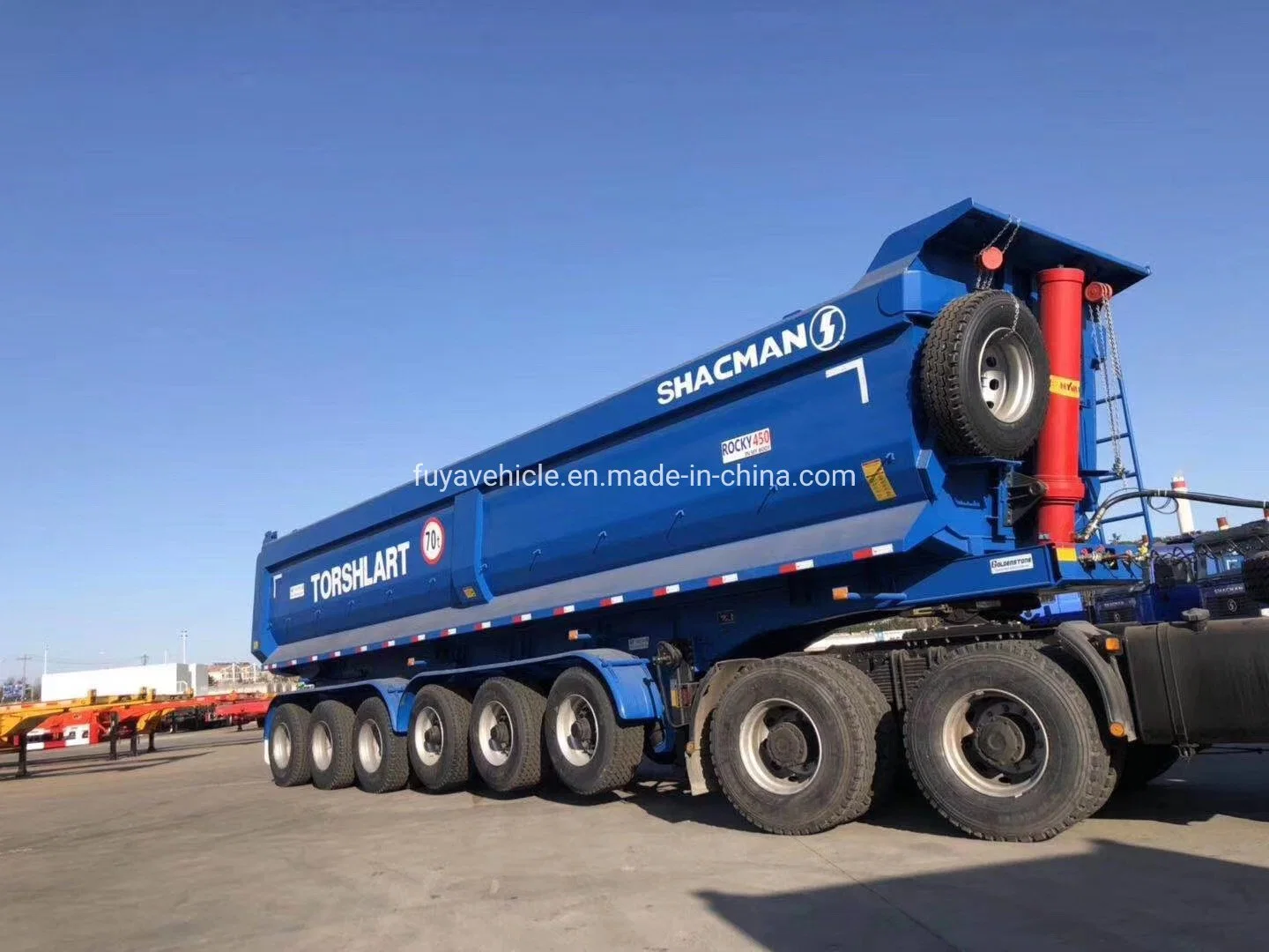 6 Axle Heavy 80 Ton 90 Ton 100 Ton Rear Tipping Dumper Utility Trailer for Mine