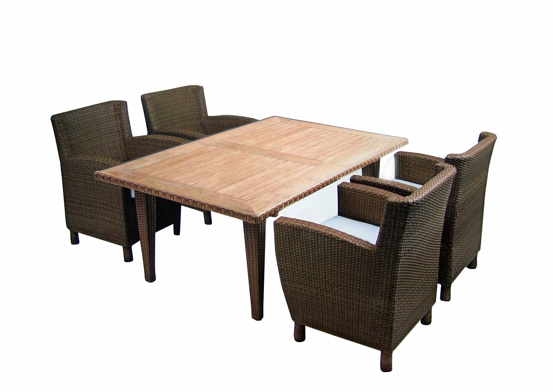 High Class Real Wood Table Sofa Chair Rattan Dining Furniture