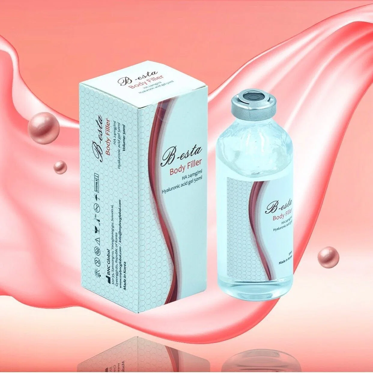 Korea B-Esta Body Filler Plastic Surgery Implant Breast Enhancement Buttocks Enhancement Hyaluronic Acid Gel Ha Dermal Filler 60cc 50ml