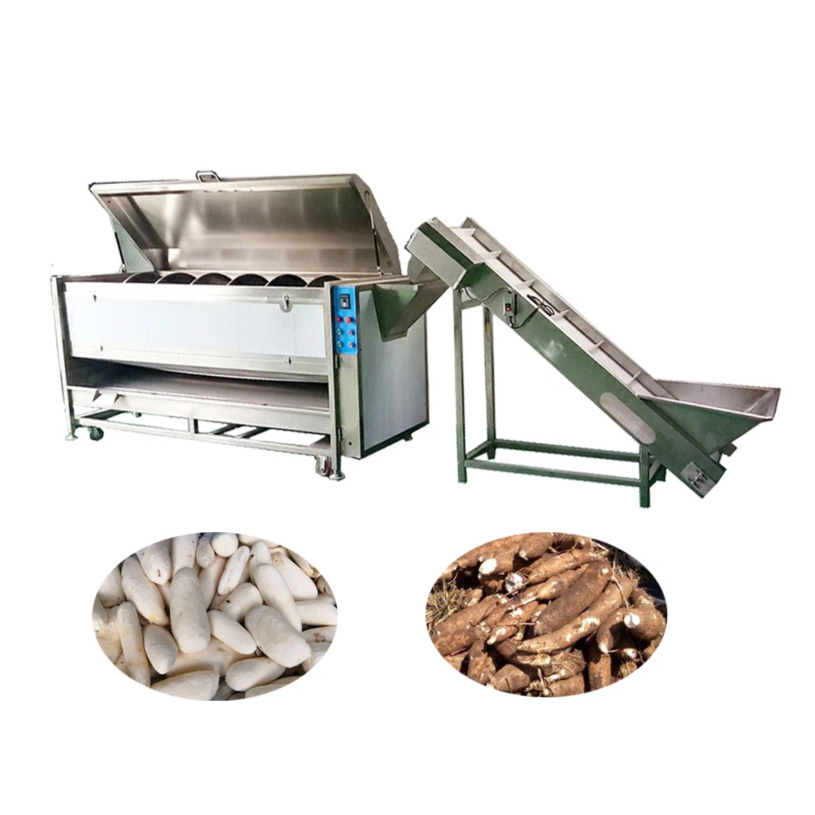 Commercial Cheap Industrial Automatic Tapioca Manioc Peeler Sweet Potato Cassava Peeling Machine