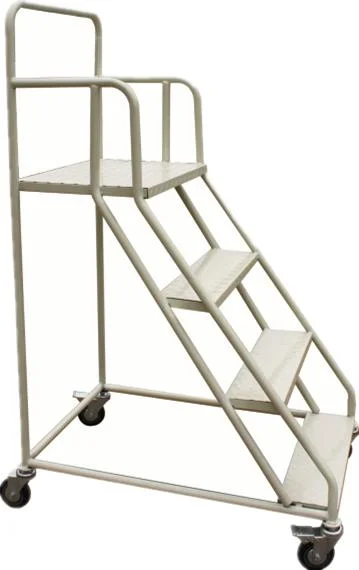 Steel Warehouse Rolling Step Ladder Manufacturer