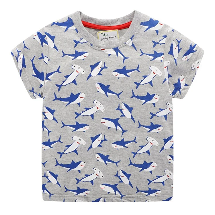 Factory Direct Price Fish Print Kids Shirt T-Shirts and Men&prime; S Clothing Children&prime; S Wear