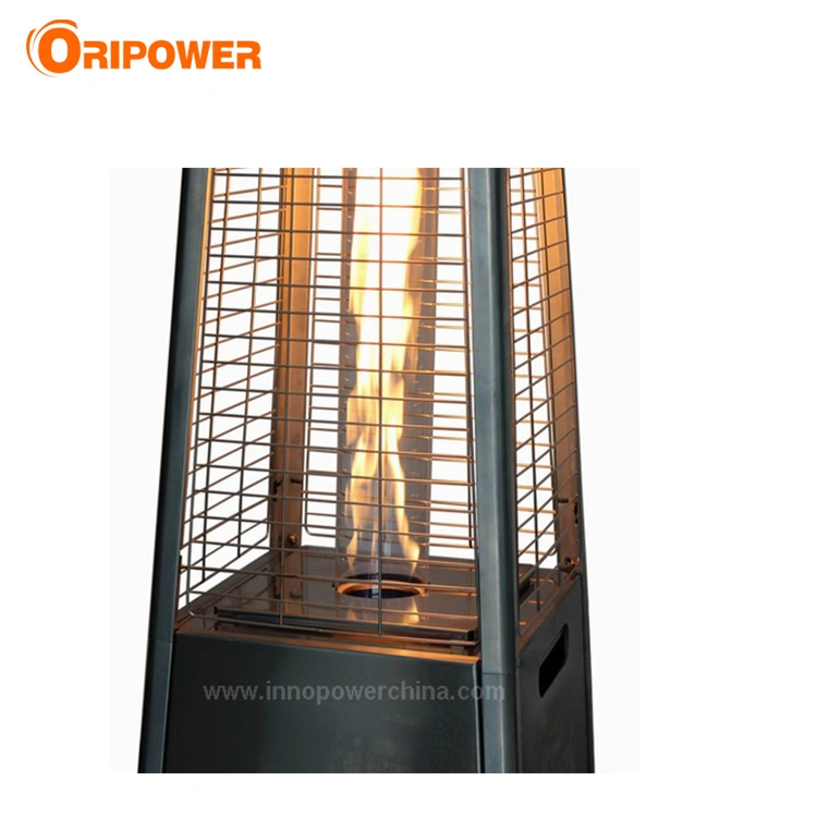 2.2m Glass Tube Stainless Steel Tall Patio Heater, 11.2kw High-Power, Standing Heater