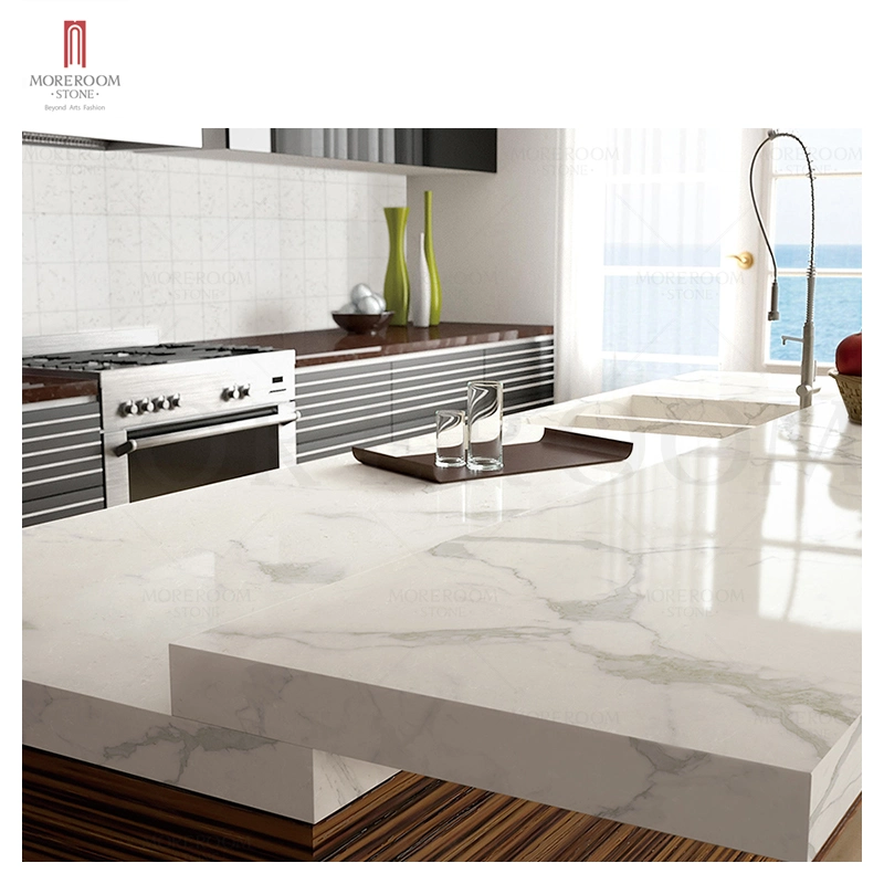 Goold Price Quality Wholesale/Supplier Composite Stone White Calacatta Nuvo Carrara Quartz Countertops for Villa Decoration