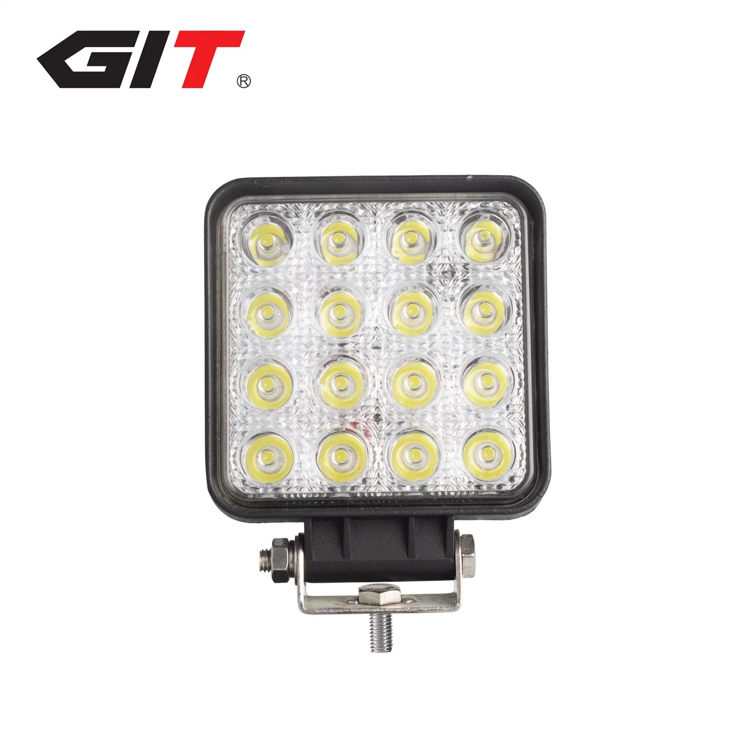 Square ECE R10 48W 4 pulgadas de luz LED de trabajo para la carretilla/remolque/carretilla/Tractor agricultura