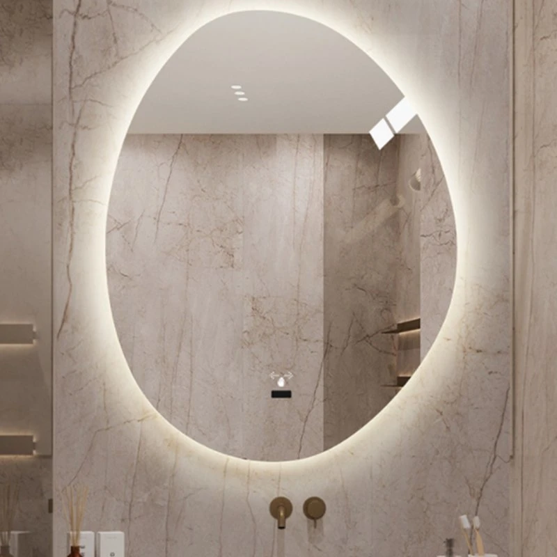 LED de forma irregular Light-Emitting Smart Mirror Wall-Mounted cuarto de baño el lavado de manos Lámpara de mesa de pared Espejo espejo del baño