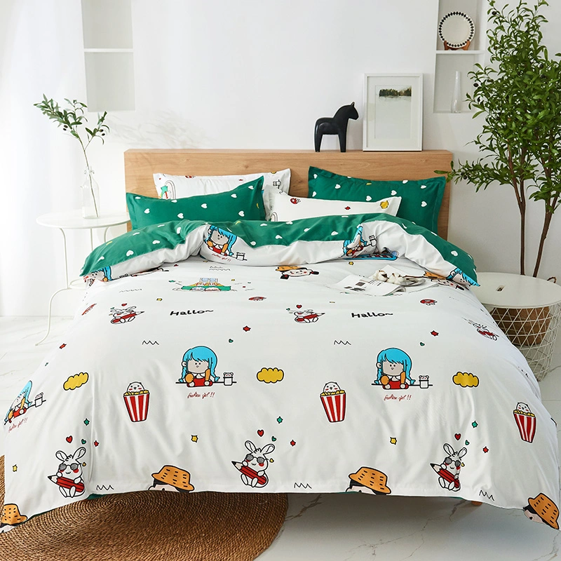 3 PCS 4 PCS Printed Micro Polyester Cheap Price Caroon Design Bedding Set Home Textile