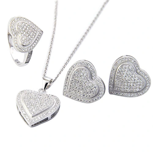 Factory Wholesale/Supplier 925 Sterling Silver Fashion Jewelry Micro Pave Set for Women