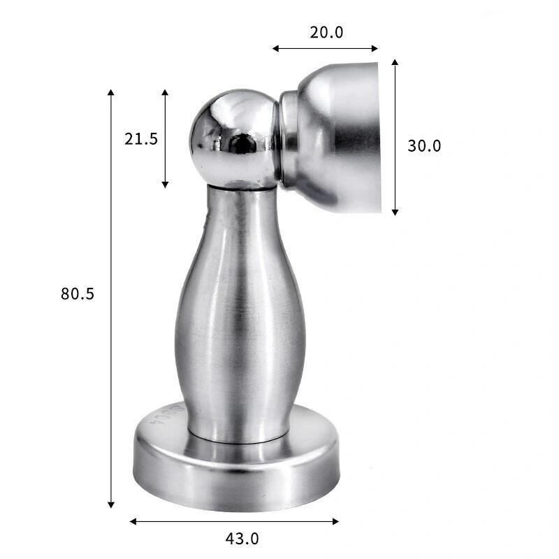 El cuarto de baño Anti-Collision engrosamiento de la puerta de acero inoxidable Proyecto tapar un fuerte magnetismo Tope de puerta