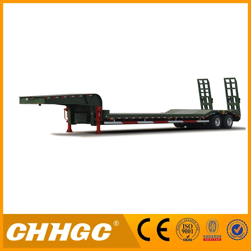3 Axles Low Flatbed/ 40t Low Bed Semi Truck Trailer