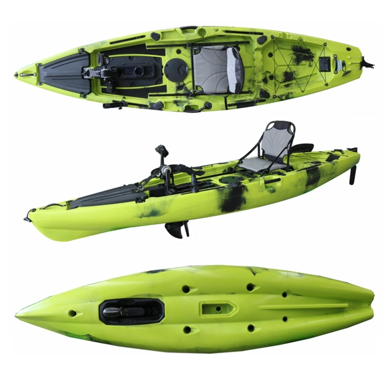 Best-Selling 12FT Kayak d'entraînement de la pédale de pêche unique 2 Système de la pédale peut être choisir