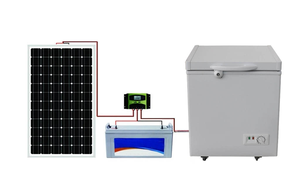 12V 24V Solar Kühlschrank Kühlschrank Gefrierschrank Solar betriebene Tiefkühltruhe