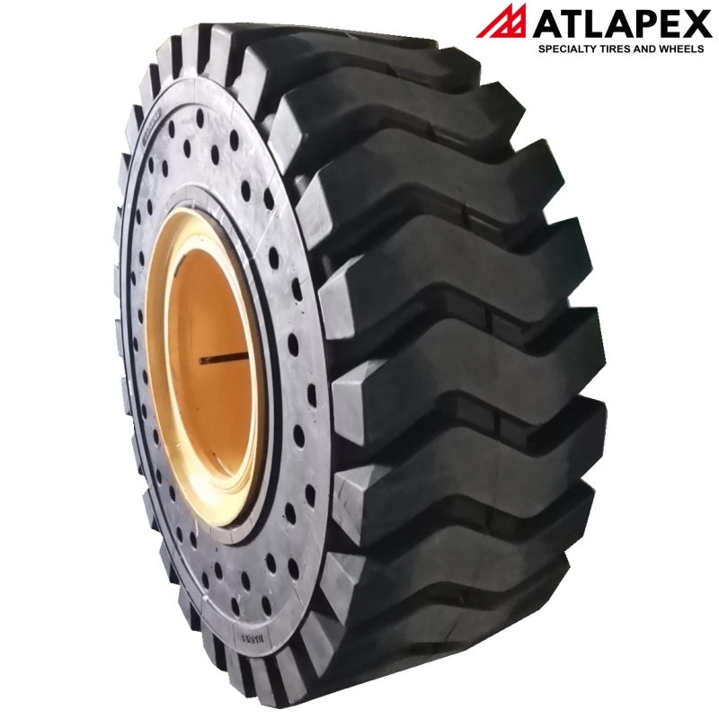 Solid Boom Lift Tires 20.5-25 23.5-25 26.5-25 29.5-25 Loader Tires Used in Mining Wasteyard and Steel Factory